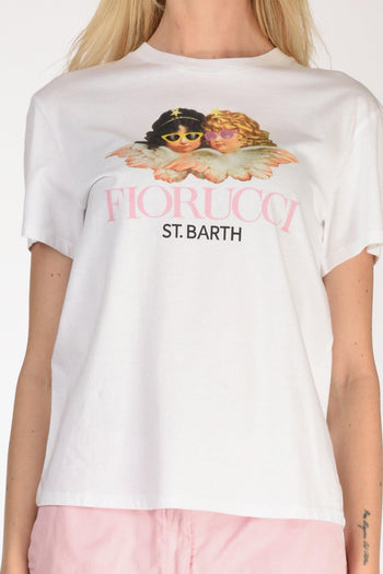 Saint Barth Tshirt Fiorucci Bianco Donna - 3