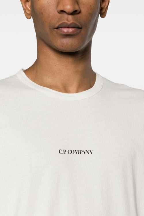 T-Shirt Trama Jersey Bianco con logo classico - 2