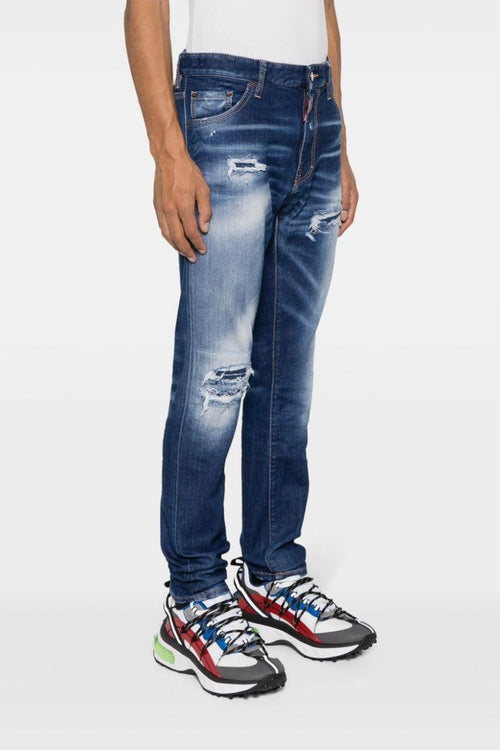 2 Jeans Blu Uomo slim Cool Guy con effetto vissuto - 1