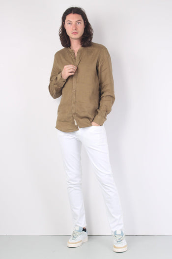 Camicia Lino Coreana Camel - 3