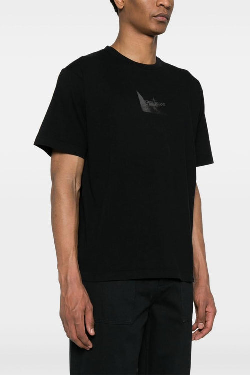 T-shirt Nero Uomo con stampa