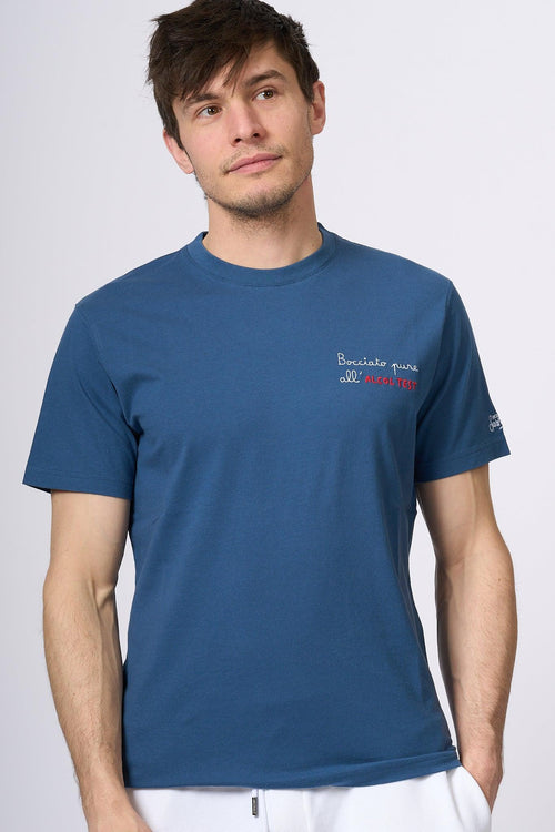 Saint Barth T-shirt Alcol Test Blu Uomo - 1