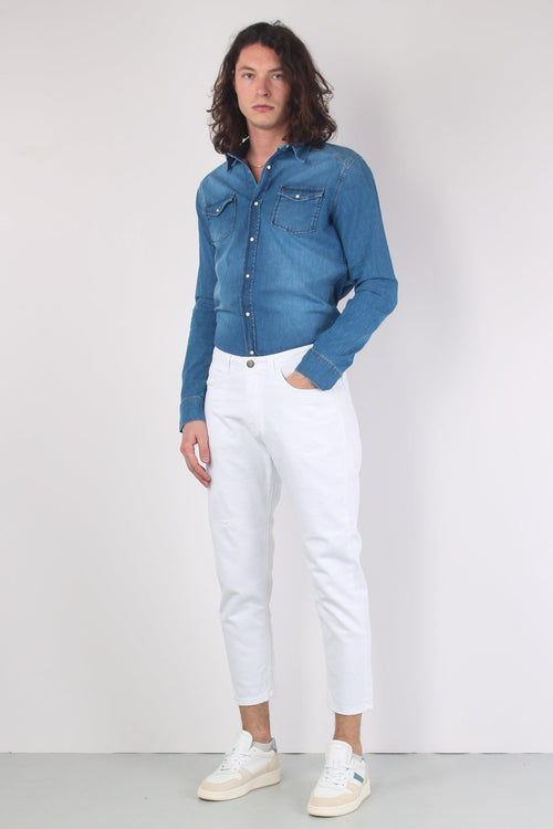 Pantalone Cropped Bianco - 1