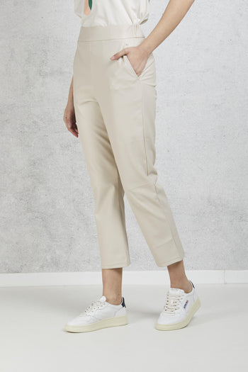 Pantalone Ecopelle Bianco Donna - 3