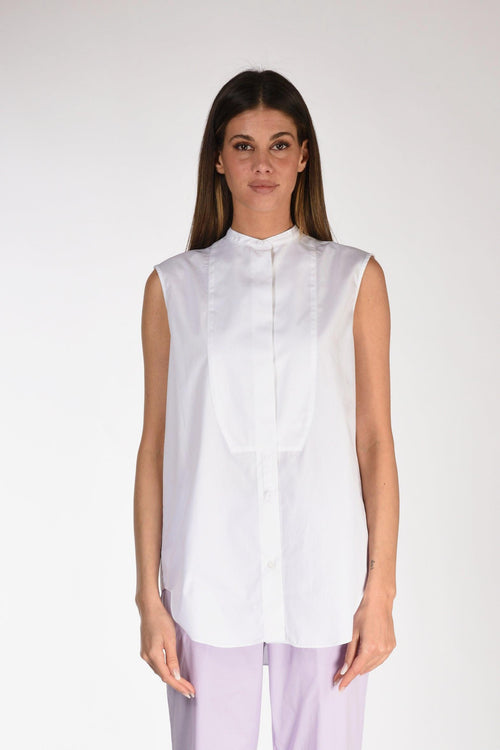 Camicia Smanicata Bianco Donna - 2