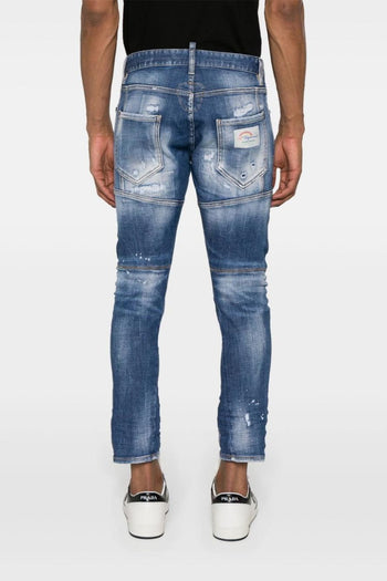 2 Jeans Blu Uomo slim con effetto vissuto Tidy Biker - 3