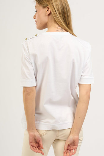 T-shirt Manica Corta Bianco Donna - 6