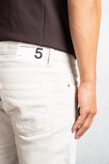 Stringher Pantalone 5 Tasche Bianco Uomo - 4