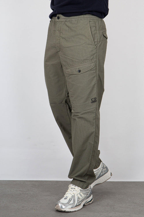 Pantalone Cargo Cotone Verde Militare