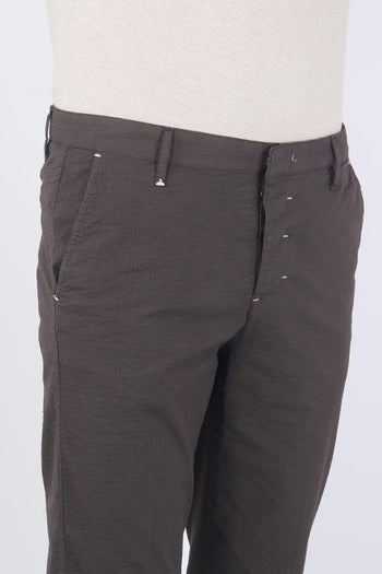 Pantalone Chino Goffrato Moro - 7
