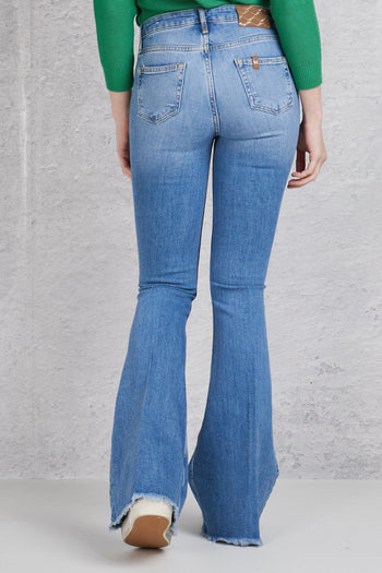 Jeans Bottom Up Cropped Blu Donna - 5