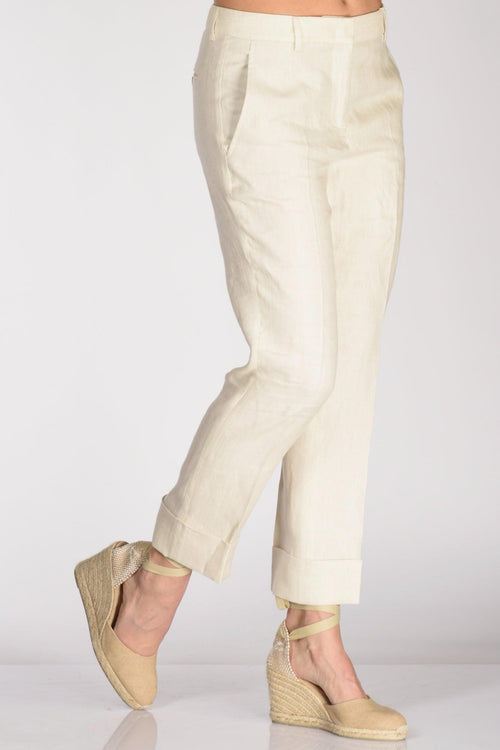 Slowear Pantalone Nevet Bianco Naturale Donna