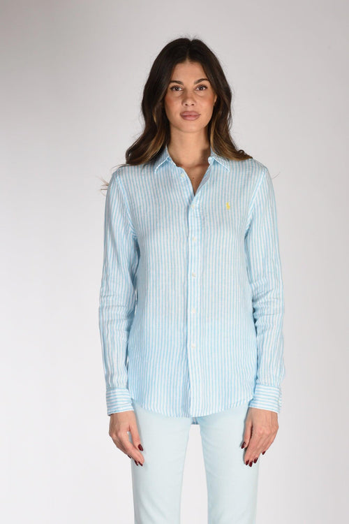 Camicia Azzurro/bianco Donna - 2