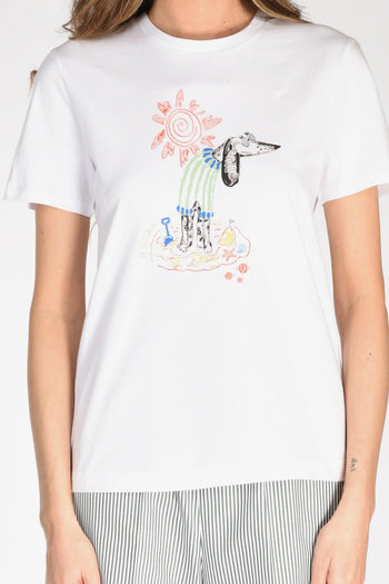 Tshirt Stampa Bianco/multicolor Donna - 3
