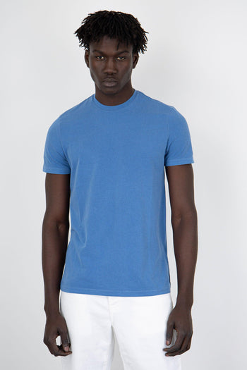 T-Shirt Harold Cotone Blu China - 4
