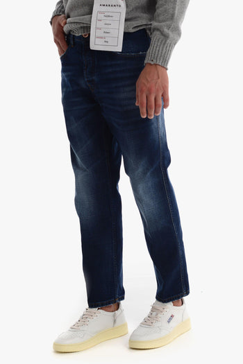 Jeans Blu Uomo Sbaffature - 3