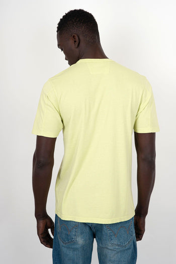 T-Shirt 24/1 Jersey Resist Dye Pocket Verde Chiaro - 4