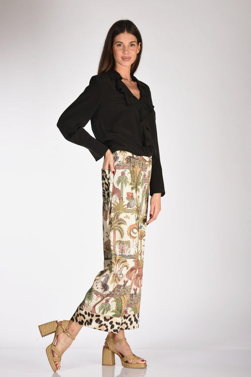 Pantalone Stampa Multicolor Donna - 2