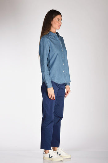 Camicia Colletto Blu Jeans Donna - 4