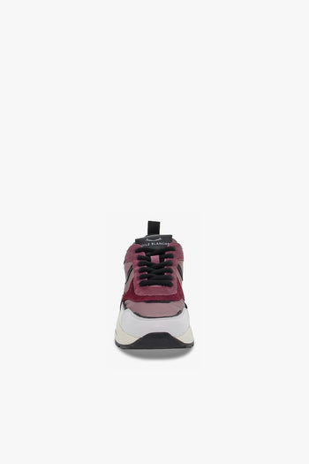 Sneakers CLUB103 in pelle e nylon bianco e rosa - 4