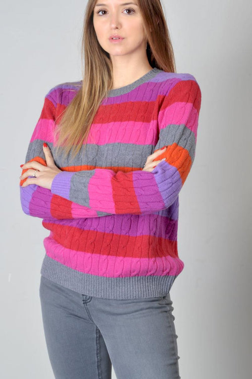 maglia a righe colorata