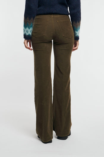 Pantalone Velluto Amber Verde Donna - 5