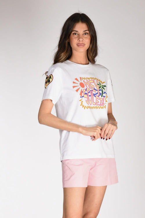 Tshirt Stampa Bianco/multicolor Donna - 1