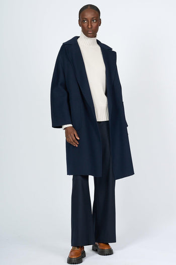 Weekend Cappotto Rovo Blu Donna - 3