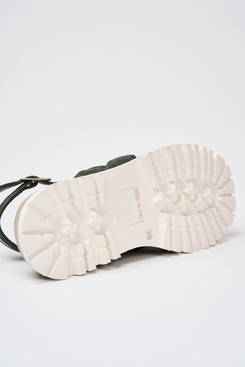 Sandalo Slingback Ricamato 100% LH Verde - 7