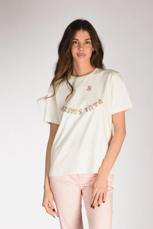 Tshirt Stampa Bianco/multicolor Donna - 1