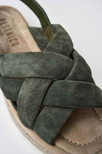 Sandalo Slingback Ricamato 100% LH Verde - 4