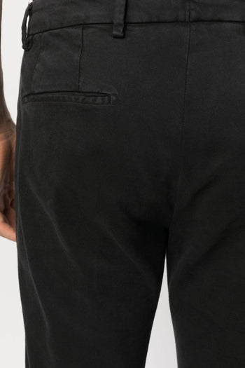 Pantalone Nero con Tasche Laterali e Posteriori, in Cotone ed Elastam - 4