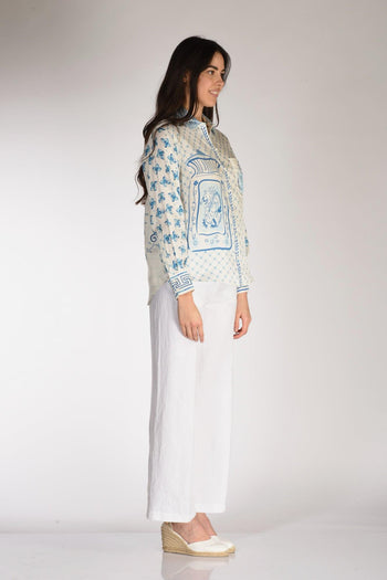 Camicia Isabel Azzurro/bianco Donna - 4