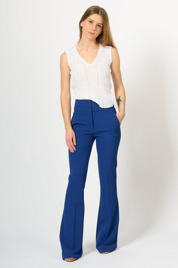 Pantalone Zampa Blu Donna - 3