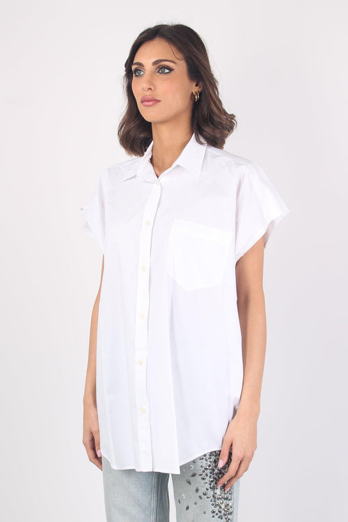 Camicia Over Cotone Bianco - 2