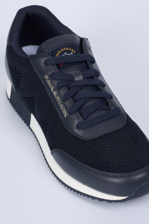 Sneaker In Maglia Tecnica Blu Uomo - 2