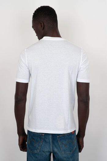 T-Shirt Girocollo Lyocell/Cotone Bianco - 4