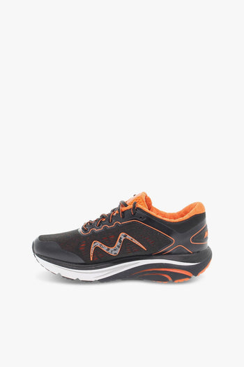 Sneakers GTC-2000 LACE UP RUNNING W in tessuto e ecopelle nero e arancione - 3