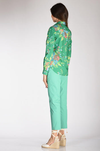 Camicia Colletto Verde/multicolor Donna - 5