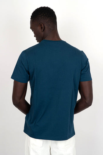 T-shirt Girocollo Cotone Organico Blu - 4