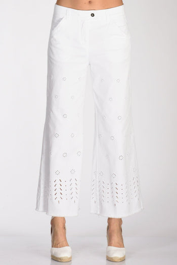 Pantalone Lavorato Bianco Donna - 3