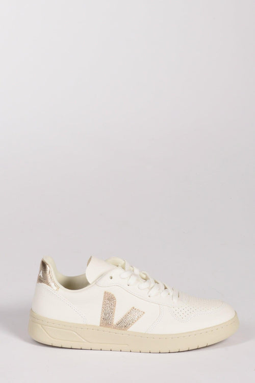 Sneakers V10 Bianco/oro Donna