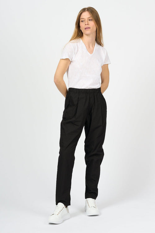 Pantalone Cotone Nero Donna - 2