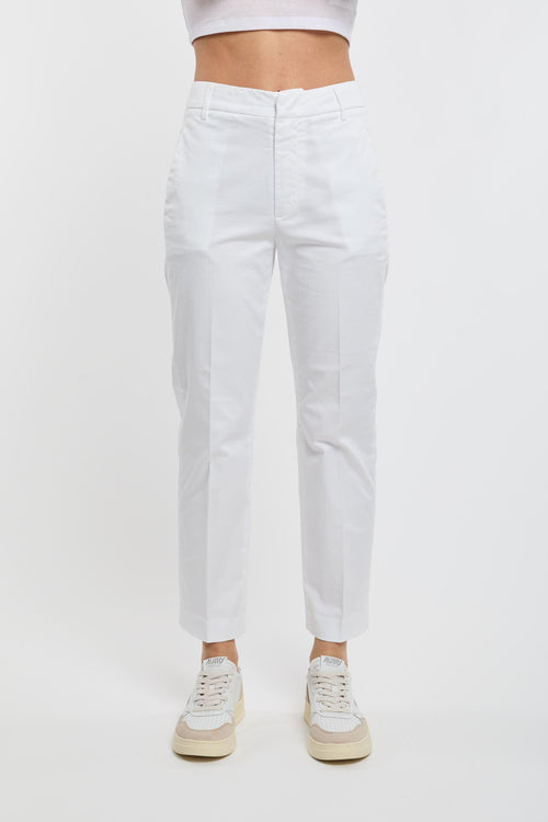Pantalone Nima Zip 97% CO 3% EA Bianco