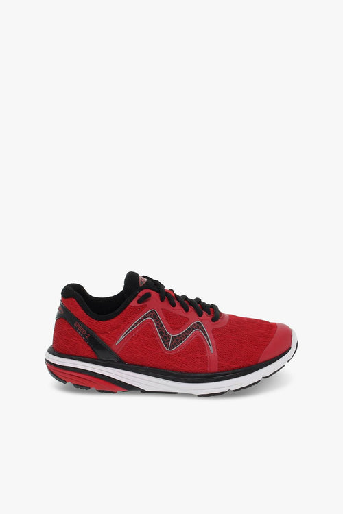 Sneakers SPEED 2 W in tessuto e ecopelle rosso e grigio