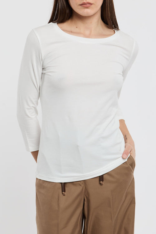 Max Mara T-Shirt 34 in Cotone/Elastan Bianco - 1