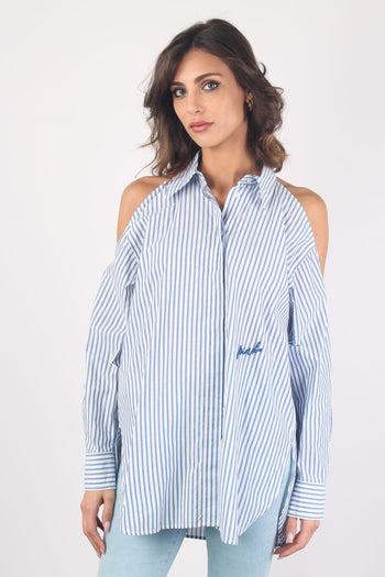 Canterno Camicia Cotone Righ Bianco/azzurro - 6