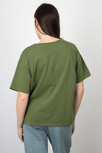 T-Shirt Fizvalley Cotone Verde Militare - 3