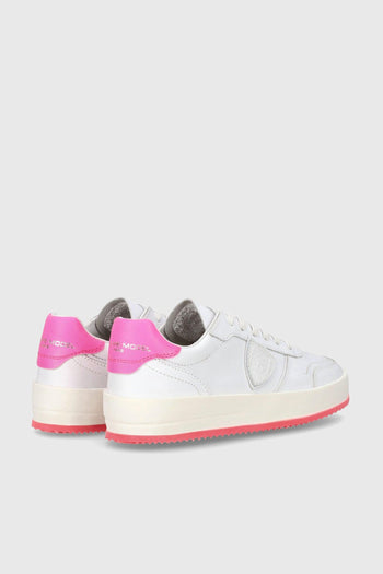 Sneaker Nice Veau Pelle Bianco/Fuxia - 3