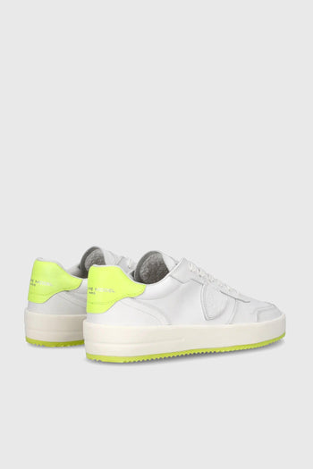 Sneaker Nice Veau Pelle Bianco/Giallo Fluo - 3